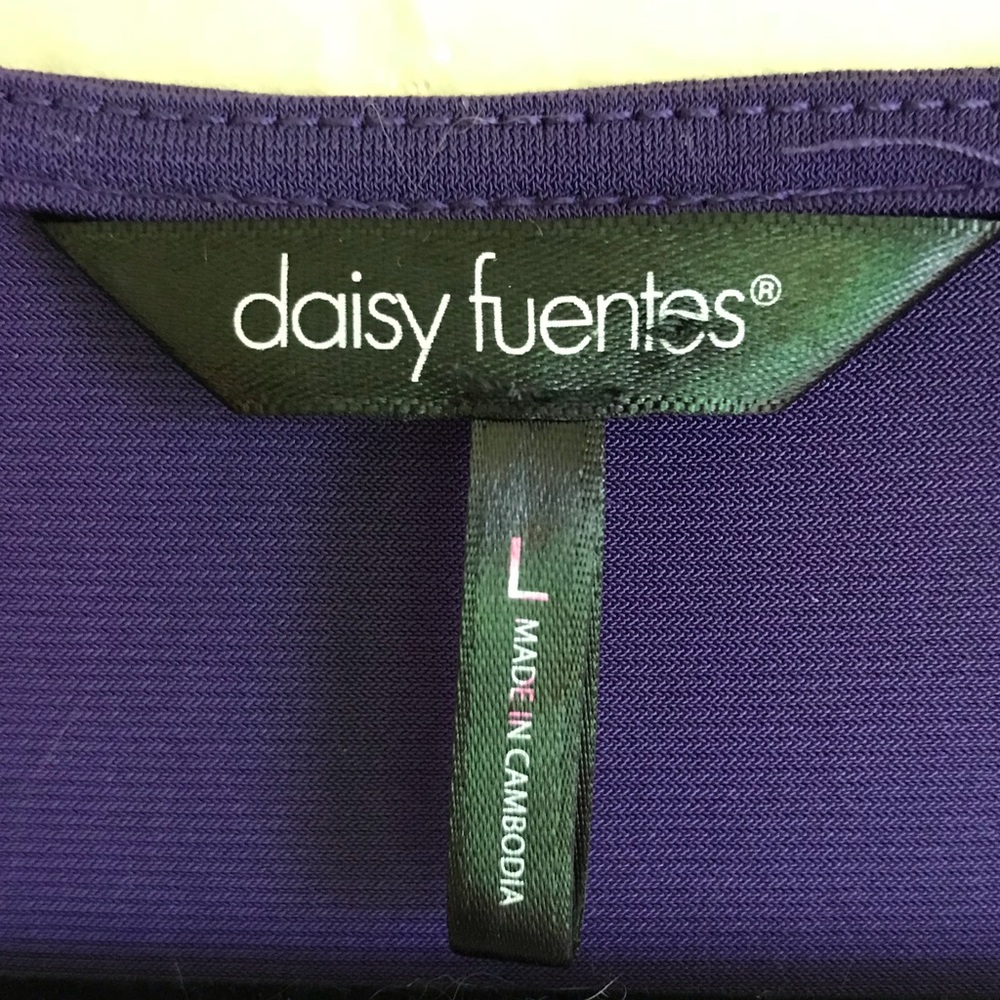 Daisy Fuentes Purple Ruched Blouse - Picture 2 of 6